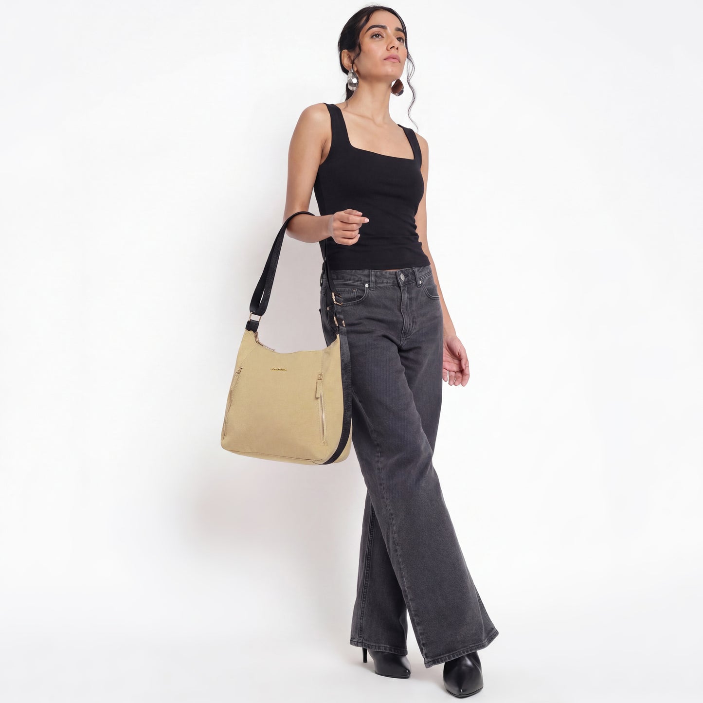 Bohomia Essential Hobo Bag Sand (Brand Logo Strap)
