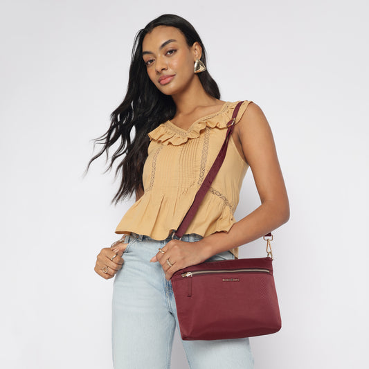 Be-Right-Back(BRB)- Burgundy : Crossbody/Sling Bag