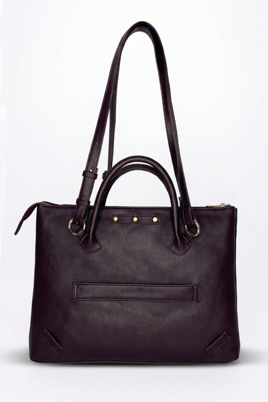 Bohomia Metropolitan Totepack (Dark Cherry) - 3 Way Carry Work Tote with Laptop Compartment + 8 Pockets