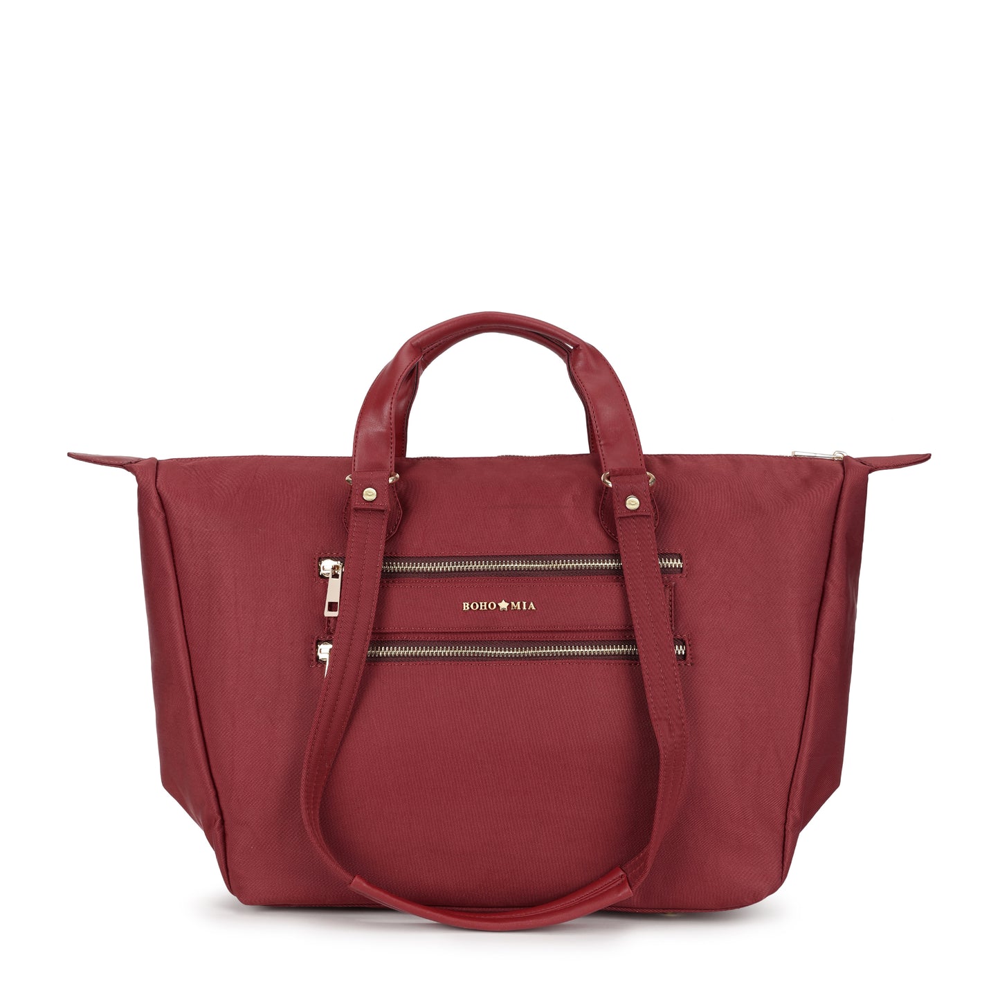 Cabin Tote Midi In Burgundy image 3