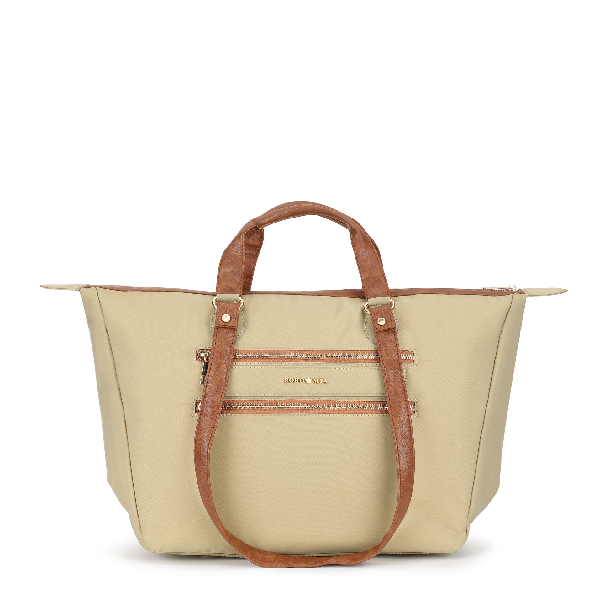 Cabin Tote Midi In Beige image 2