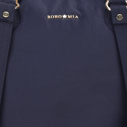 Cabin Tote Midi In Navy Blue image 7