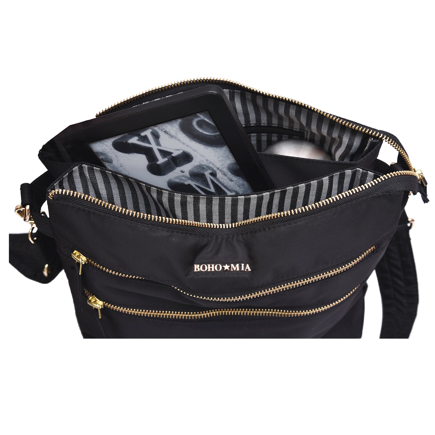 Tripper Crossbody/Sling Bag - Navy Blue (Gold Metal Zip) image 11