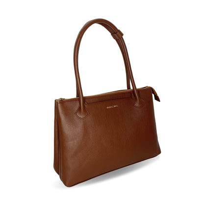 Bohomia City Tote (Light Brown) | Medium Size Work Tote for Women | Fits iPad & MacBook Air