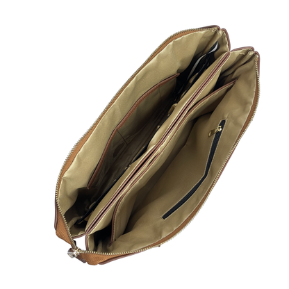 Bohomia City Tote (Light Brown) | Medium Size Work Tote for Women | Fits iPad & MacBook Air