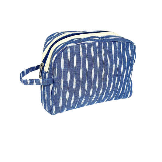 Grassroots Bohomia Ikkat Packeasy Toiletry Bag-Sky blue image 0