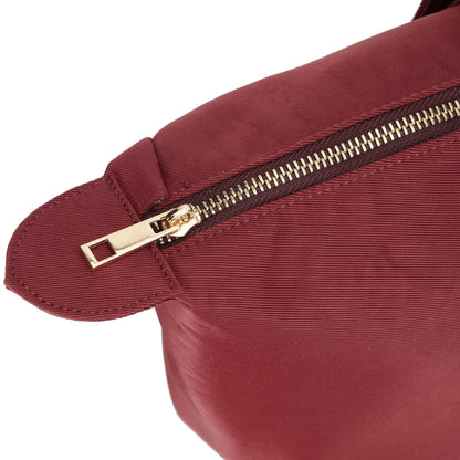 Cabin Tote Midi In Burgundy image 7