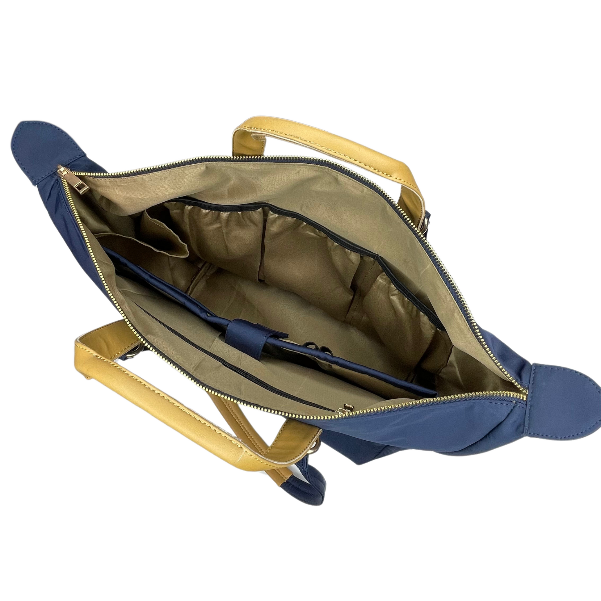 Cabin Tote Midi In Navy Blue image 3