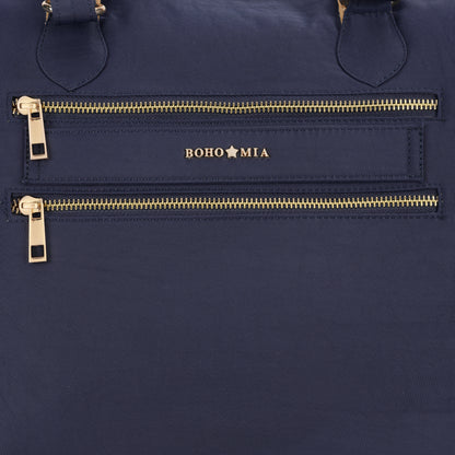 Cabin Tote Midi In Navy Blue image 6