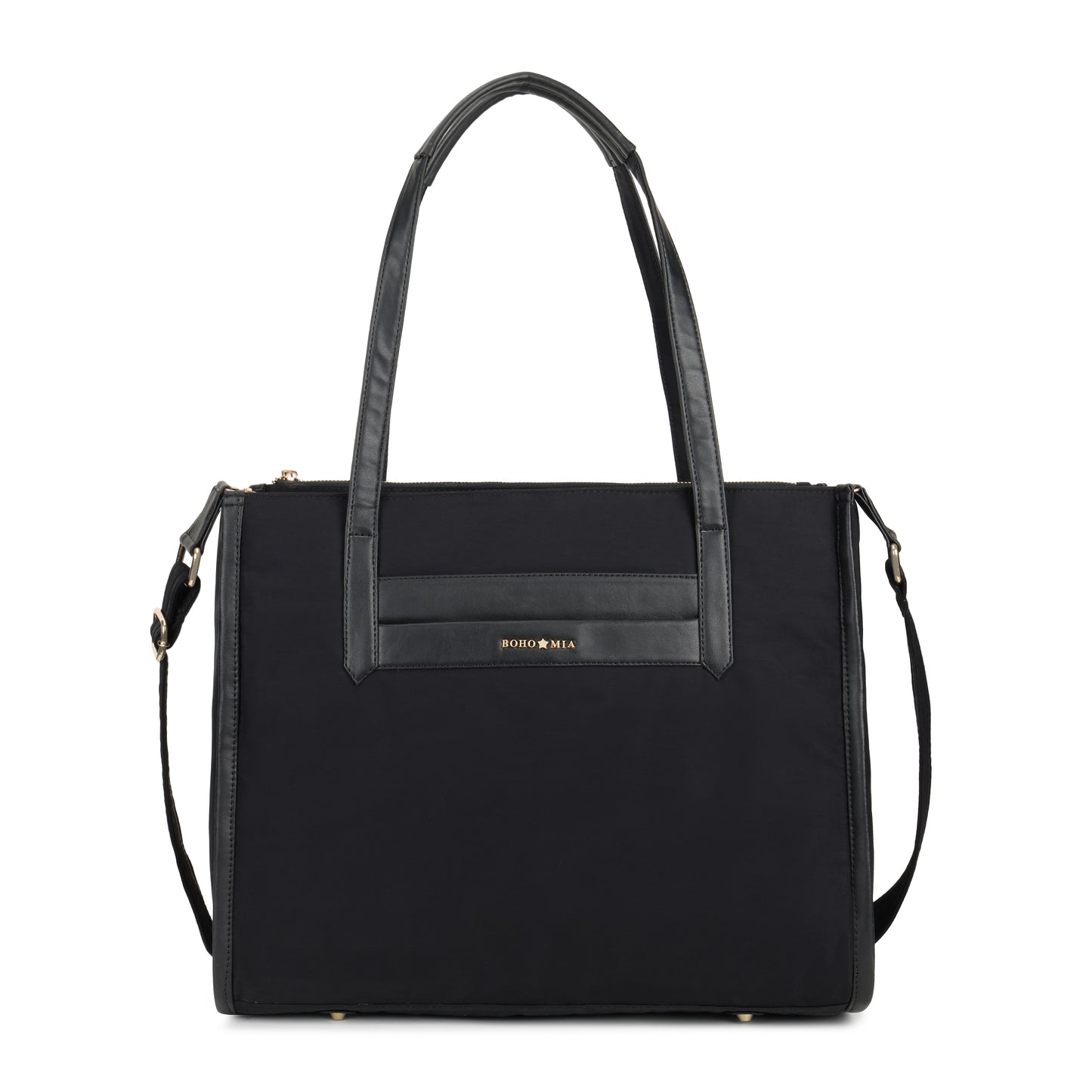 Bohomia All-Day Tote Black (Structured Tote With Laptop Compartment)