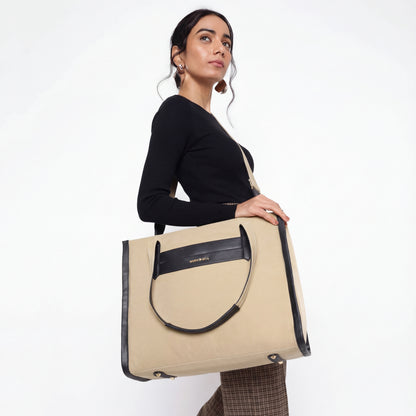 Bohomia All-Day Tote Sand (Structured Tote With Laptop Compartment)