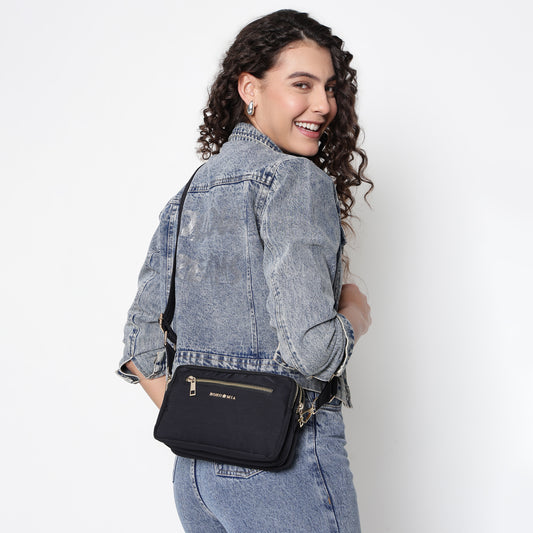 All-Rounder(Black)- Belt Bag/Clutch/Sling Bag