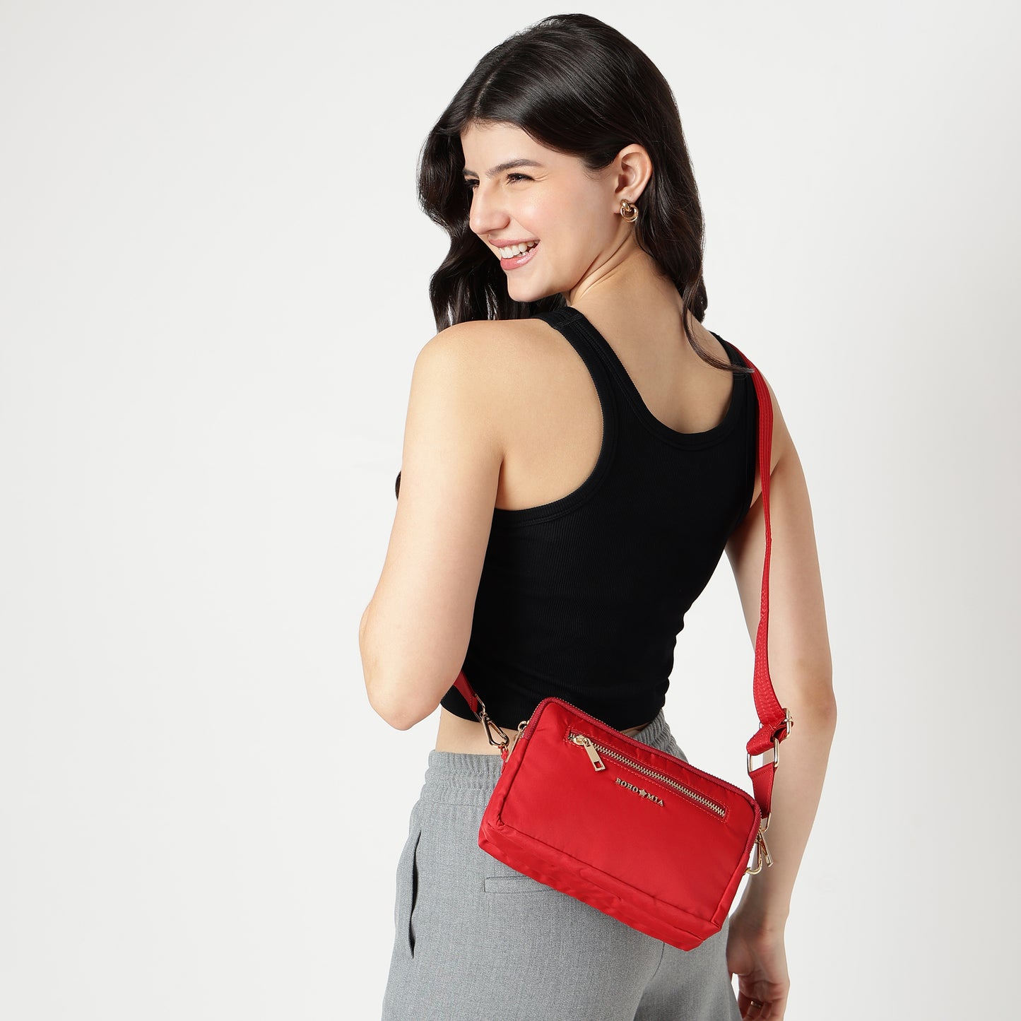 All-Rounder(Red)- Belt Bag/Clutch/Sling Bag