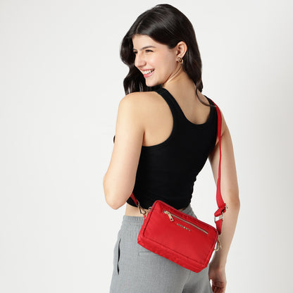 All-Rounder(Red)- Belt Bag/Clutch/Sling Bag