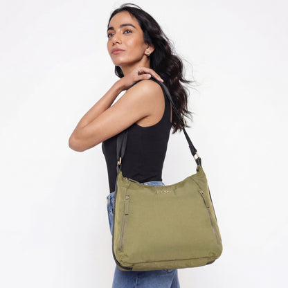 Bohomia Essential Hobo Bag Green (Brand Logo Strap)