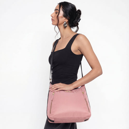Bohomia Essential Hobo Bag Blush Pink (Brand Logo Strap)