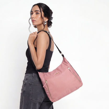 Bohomia Essential Hobo Bag Blush Pink (Brand Logo Strap)