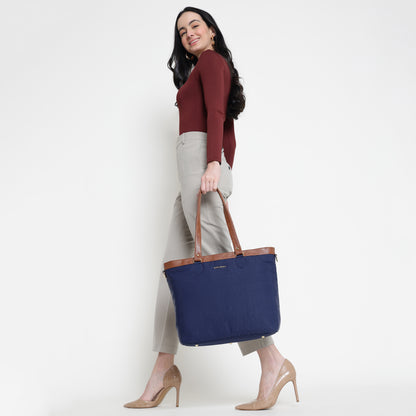 Everyday Work Bag In Navy Blue