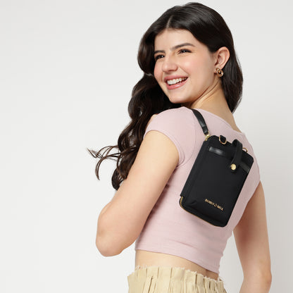 Breeze Mobile Sling Wallet Black