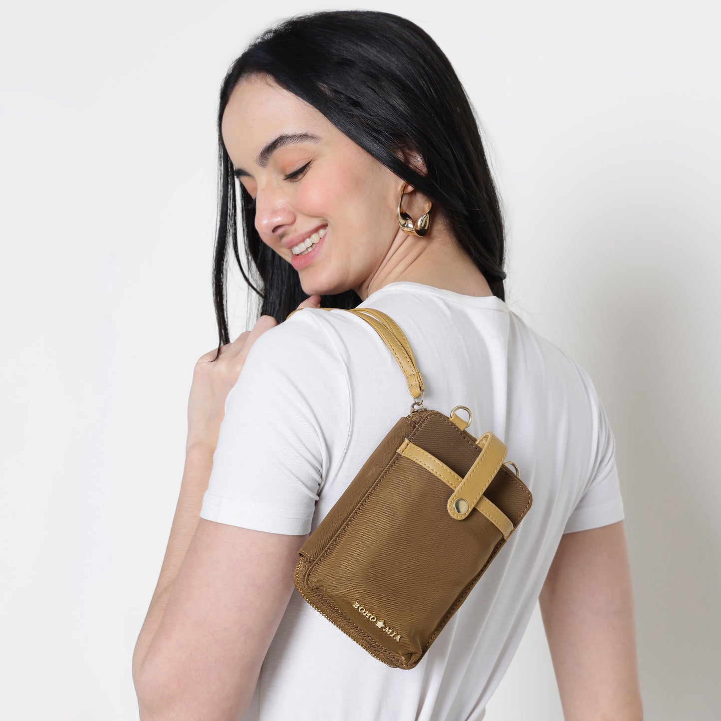 Breeze Mobile Sling Wallet Khaki