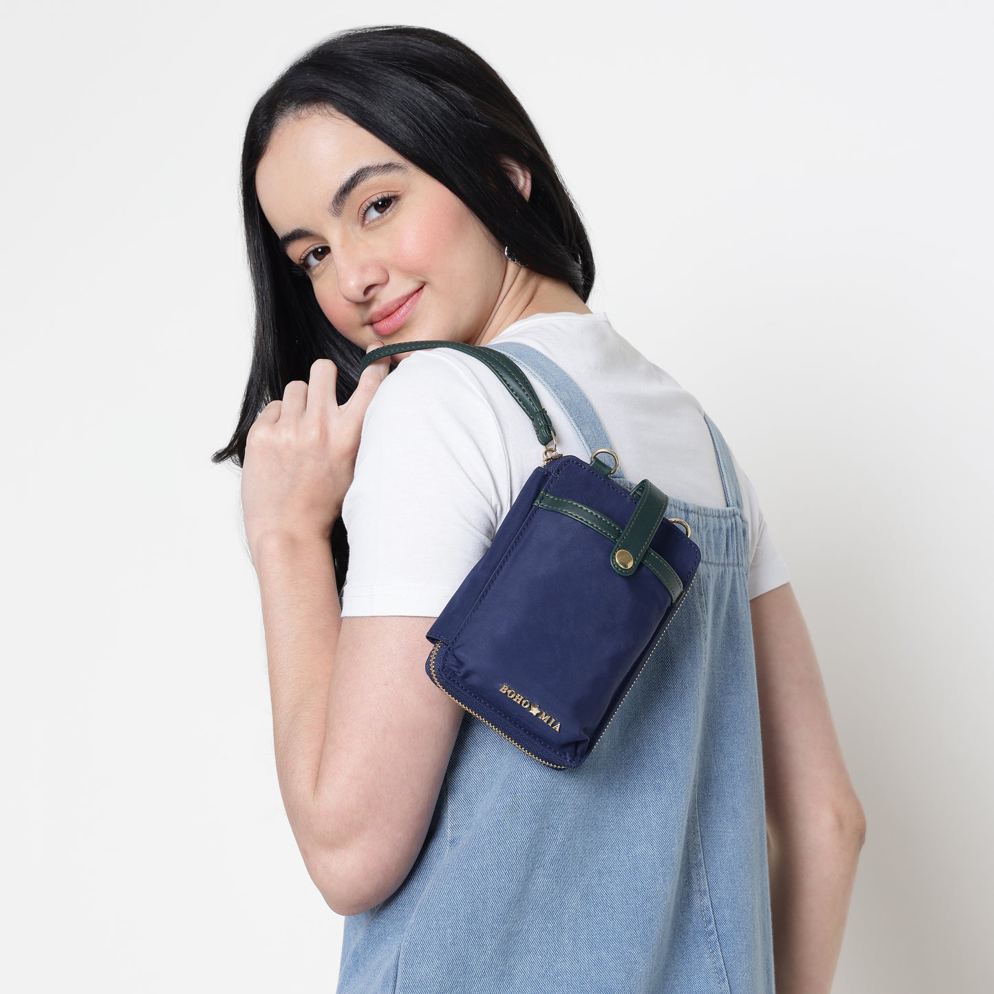 Breeze Mobile Sling Wallet Navy Blue