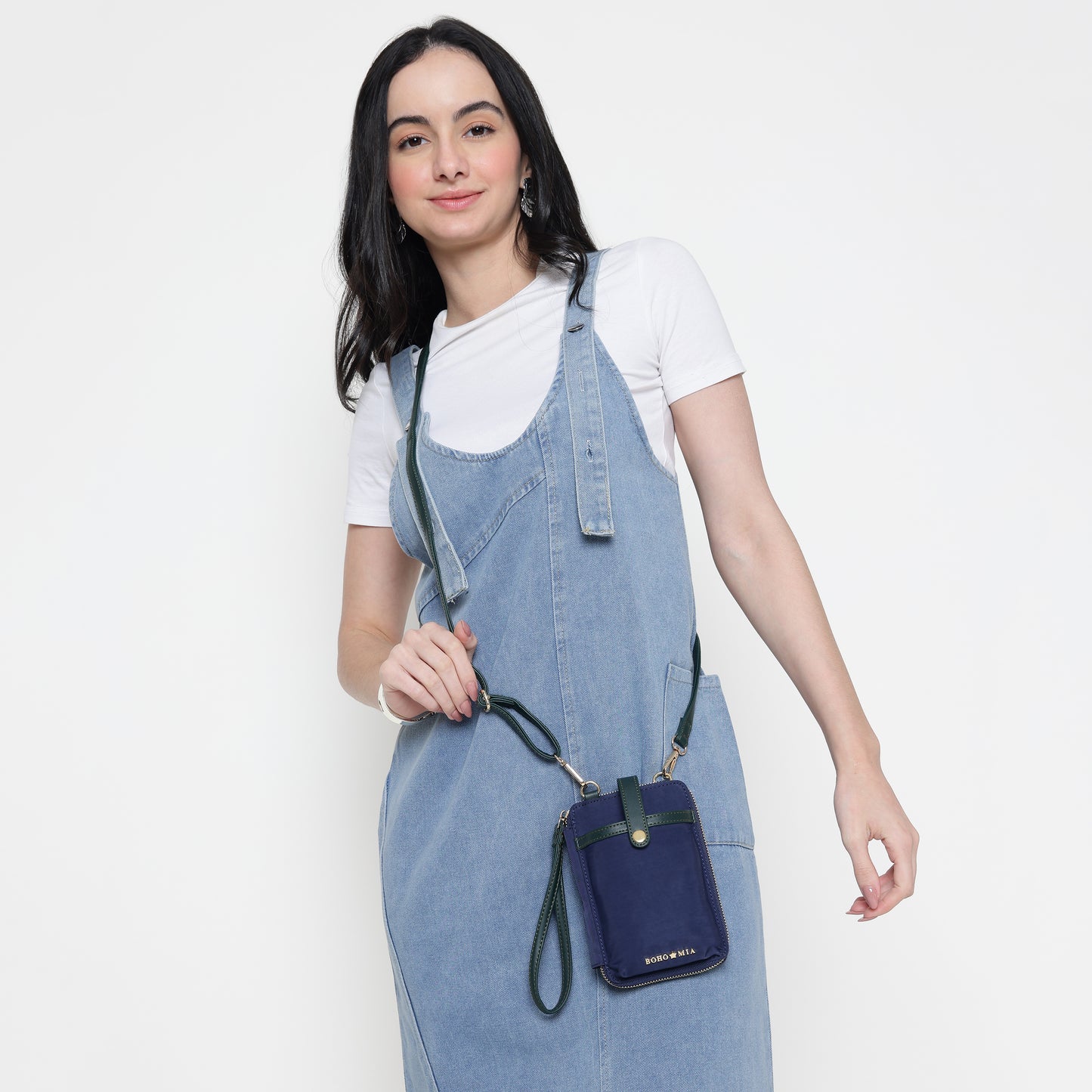 Breeze Mobile Sling Wallet Navy Blue