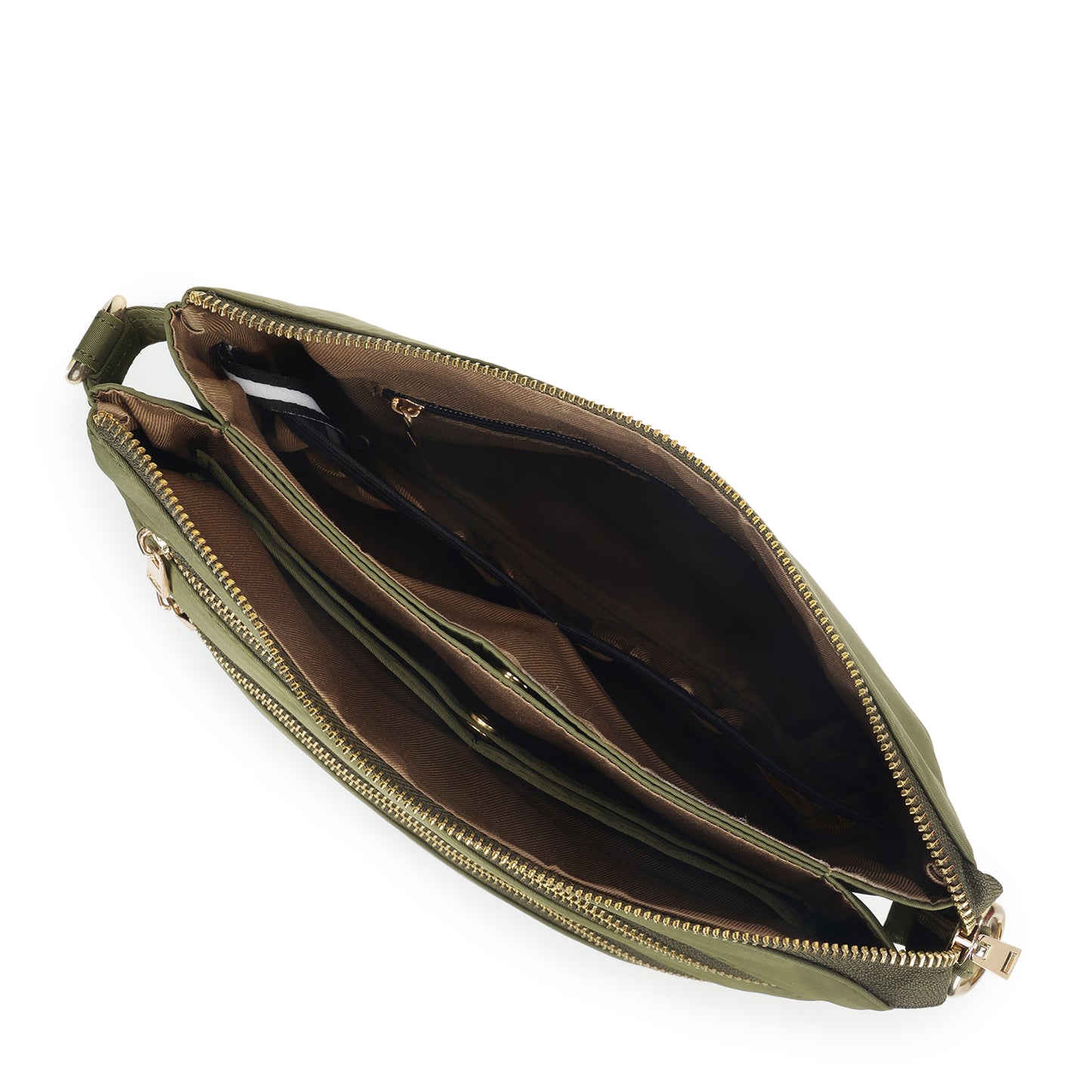 Tripper Crossbody/Sling Bag (Metal Zip) Olive Green