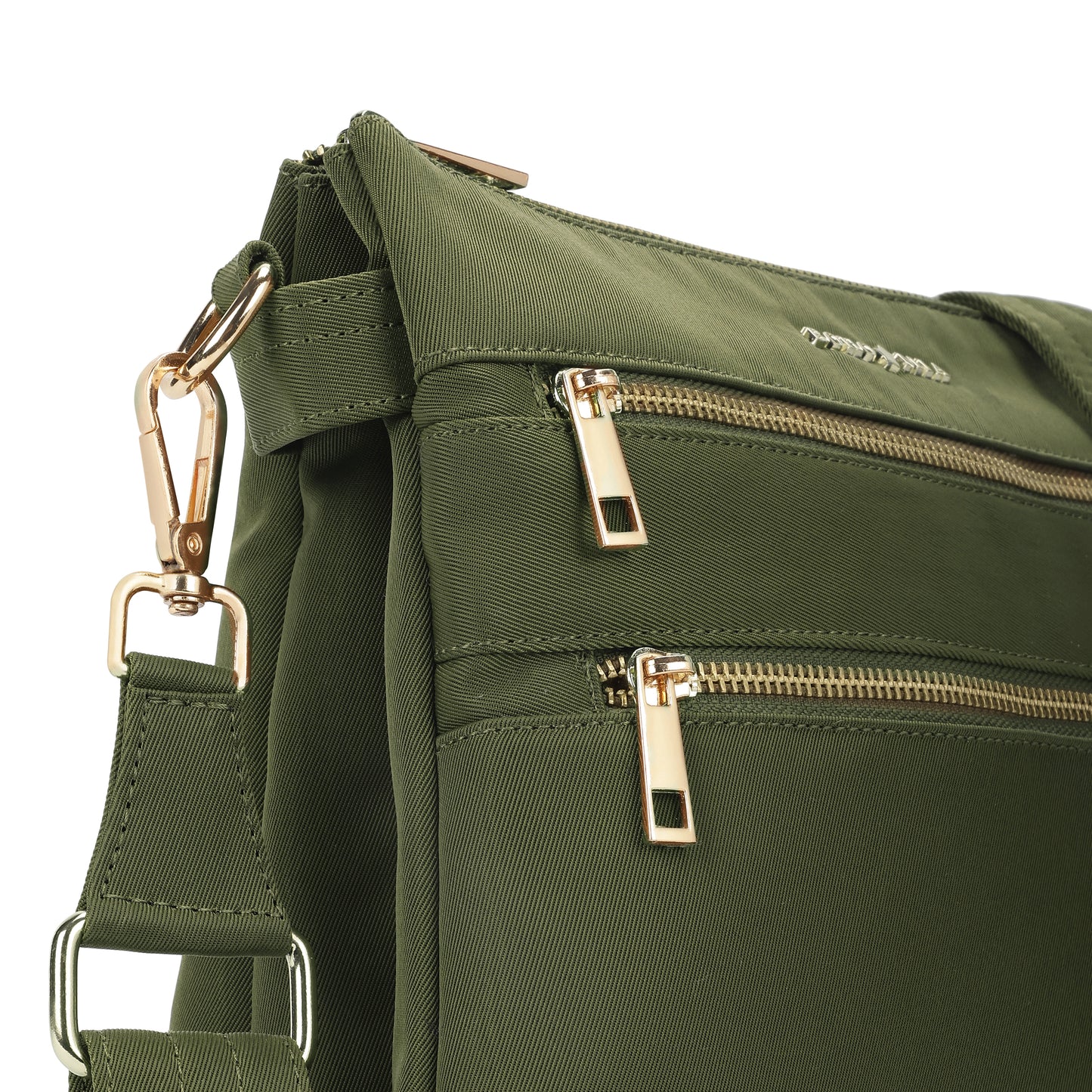 Tripper Crossbody/Sling Bag (Metal Zip) Olive Green