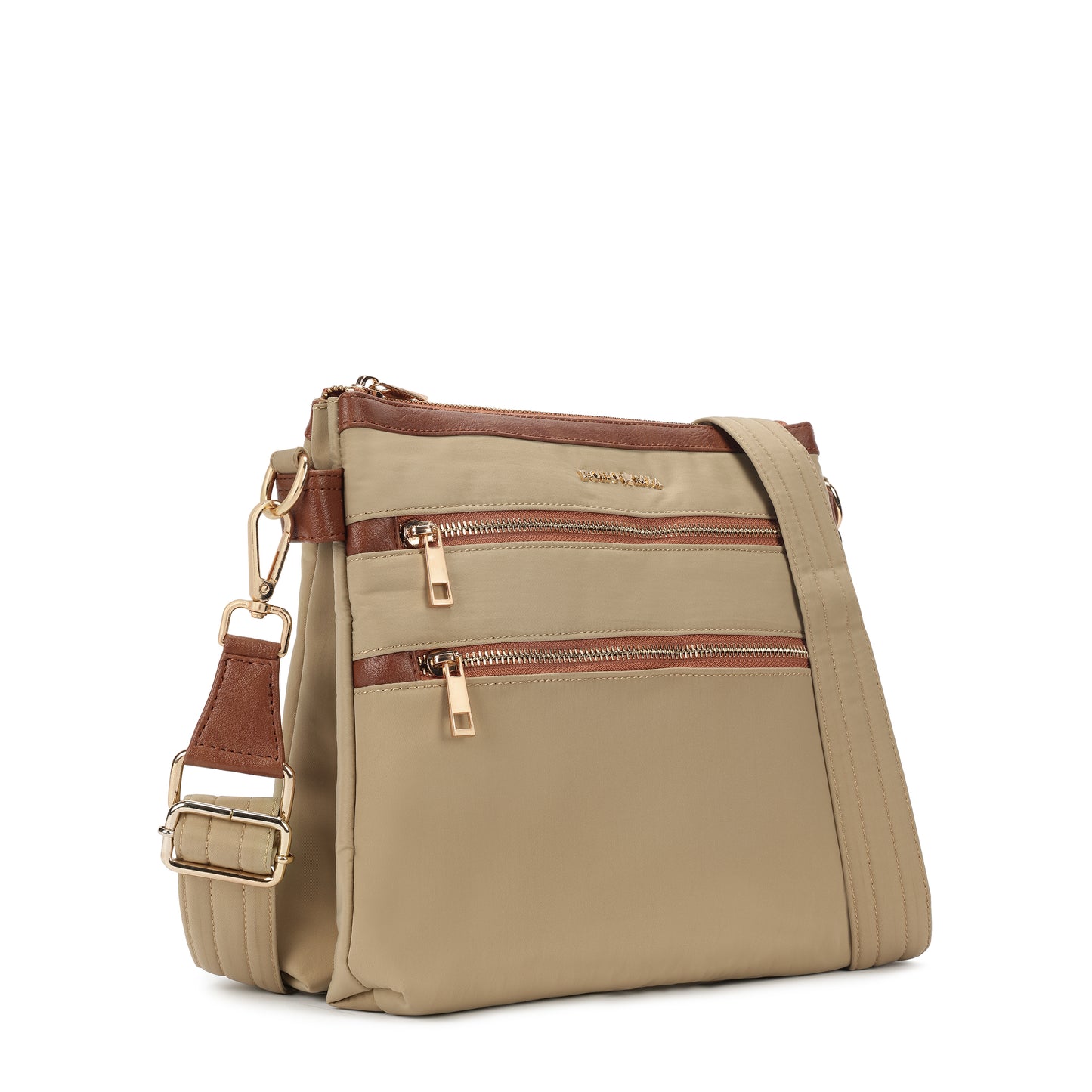 Tripper Crossbody/Sling Bag (Metal Zip) Sand