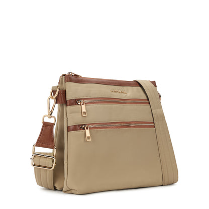 Tripper Crossbody/Sling Bag (Metal Zip) Sand