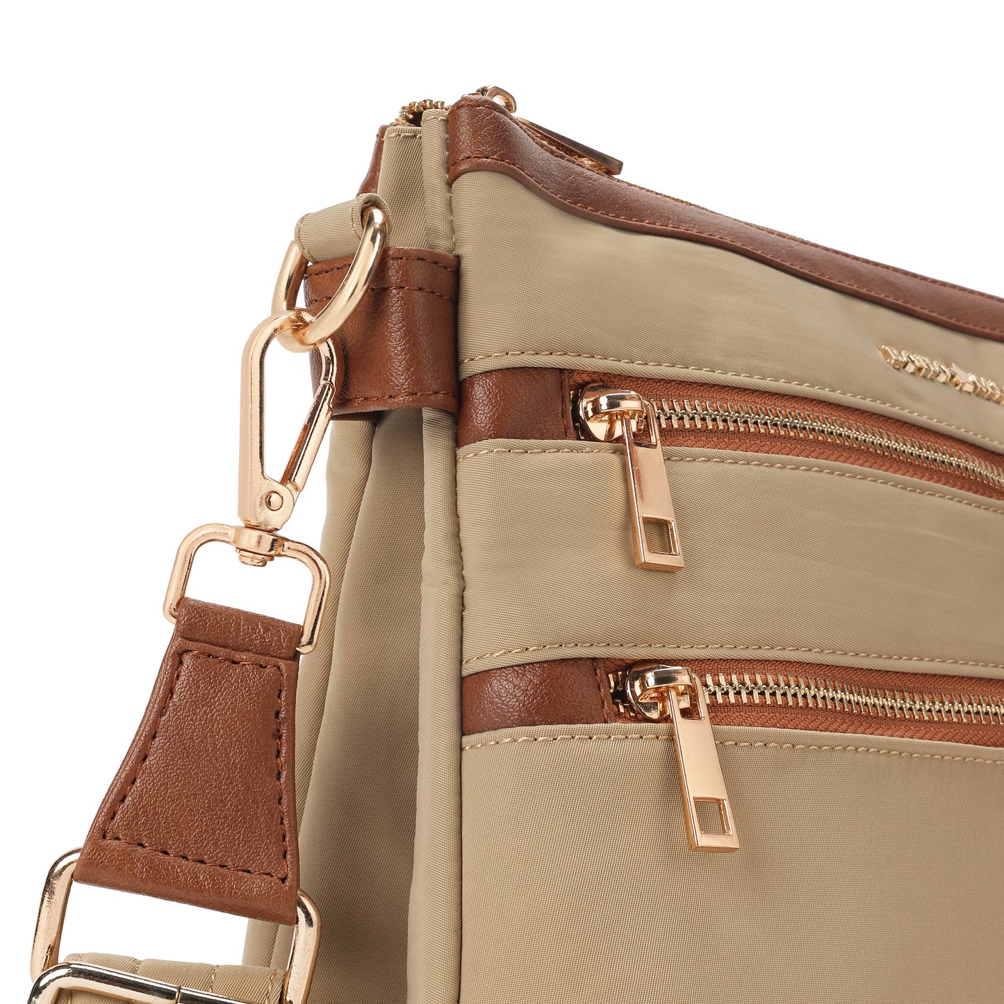 Tripper Crossbody/Sling Bag (Metal Zip) Sand