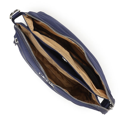 Tripper Crossbody/Sling Bag - Navy Blue (Silver Metal Zip)