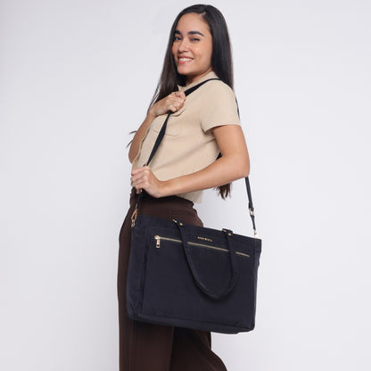 Wanderer Midi Work Bag - Versatile Everyday Work Tote with Laptop Compartment & Pockets