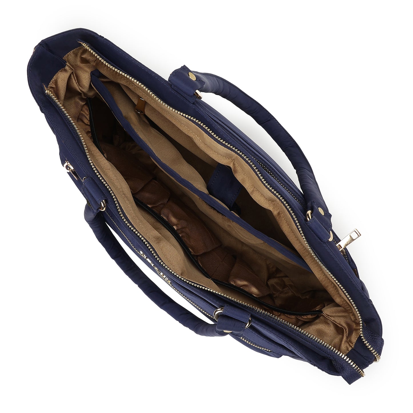Wanderer Midi Work Bag (Navy Blue) - Versatile Everyday Work Tote with Laptop Compartment & Pockets