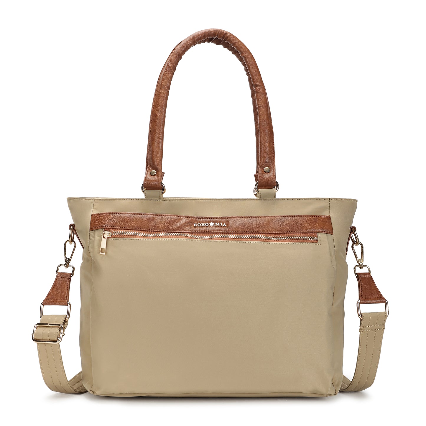 Wanderer Midi Work Bag (Sand) - Versatile Everyday Work Tote with Laptop Compartment & Pockets