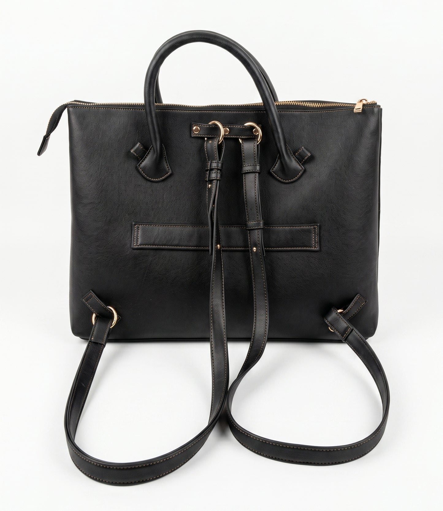 Bohomia Crisp Totepack (Black) - 3 Way Carry Work Tote with Laptop Compartment + 8 Pockets
