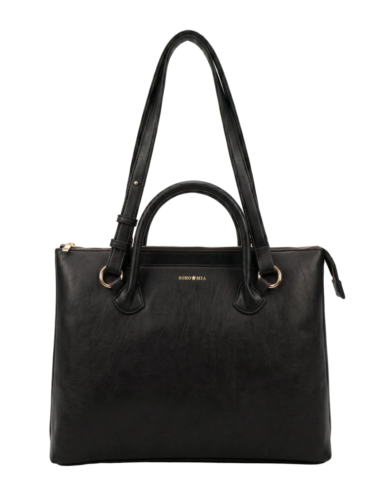 Bohomia Crisp Totepack (Black) - 3 Way Carry Work Tote with Laptop Compartment + 8 Pockets