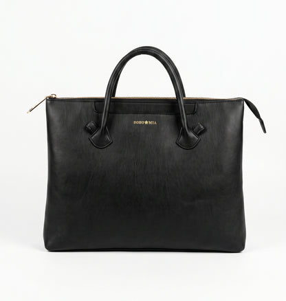 Bohomia Crisp Totepack (Black) - 3 Way Carry Work Tote with Laptop Compartment + 8 Pockets