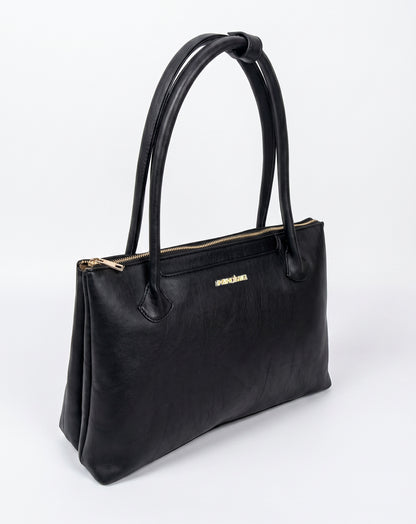 Bohomia City Tote (Black) | Medium Size Work Tote for Women | Fits iPad & MacBook Air