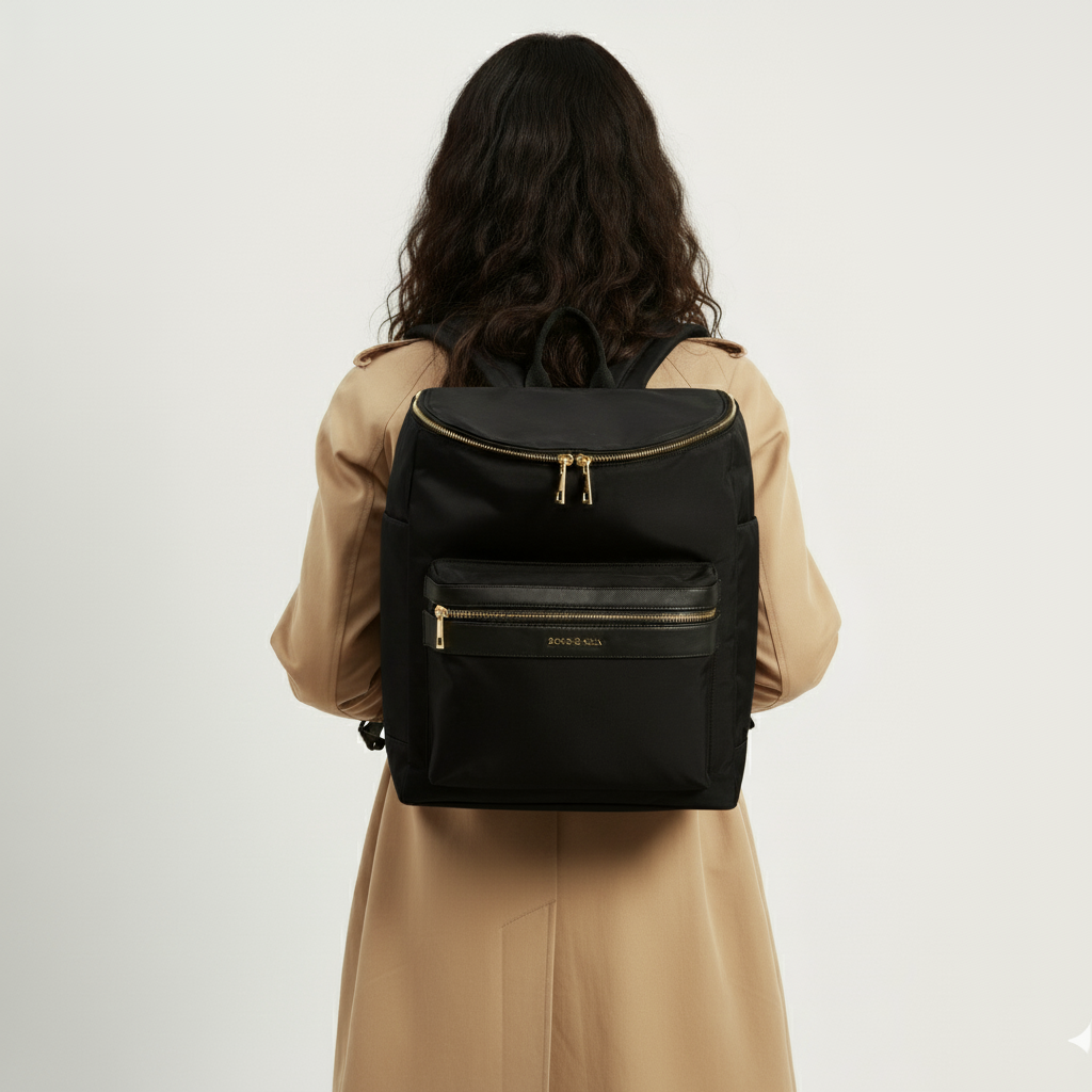 Bohomia Commuter Backpack Black (Lightweight Nylon)