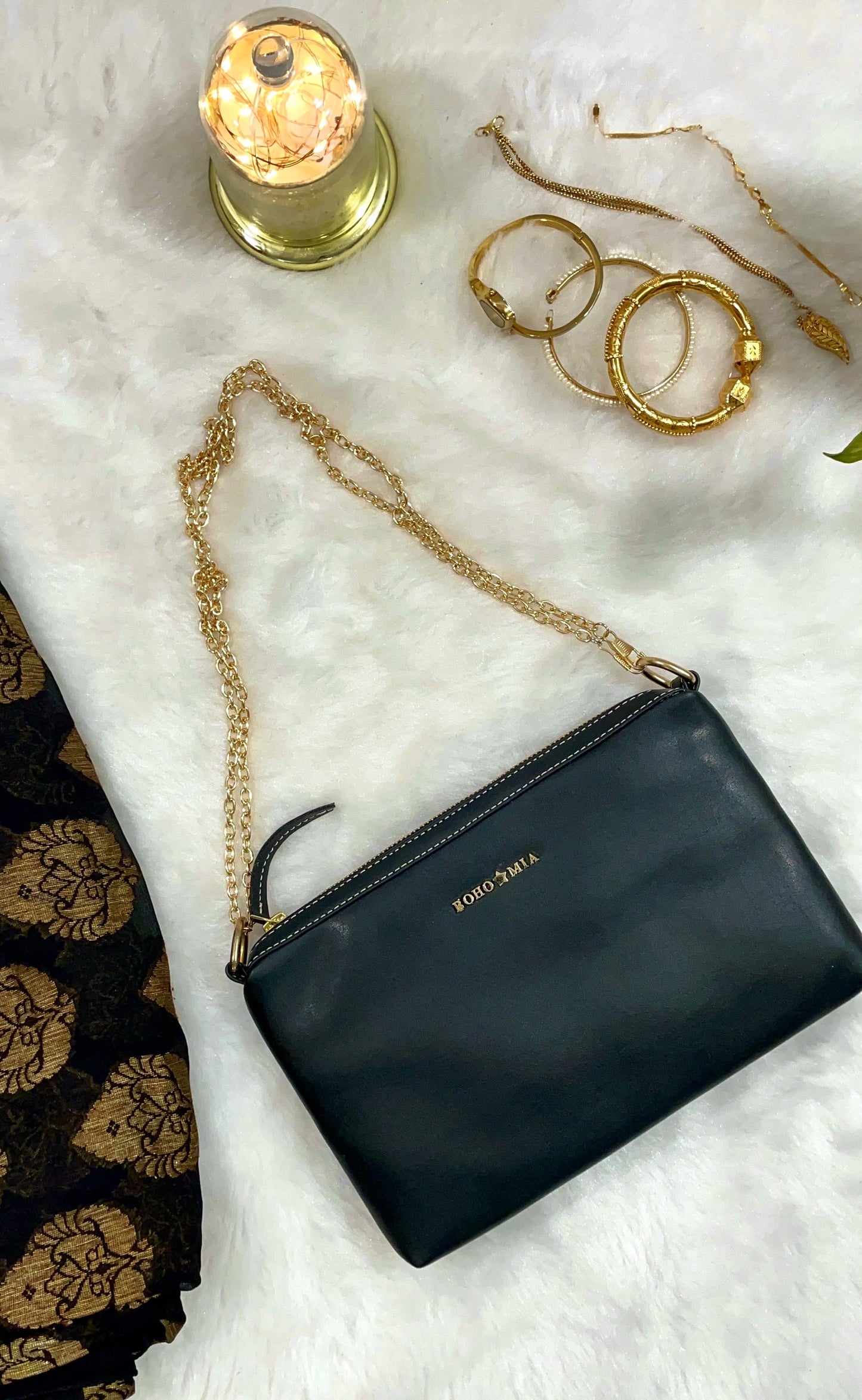 Glam it up : Gold Metal Strap Attachment