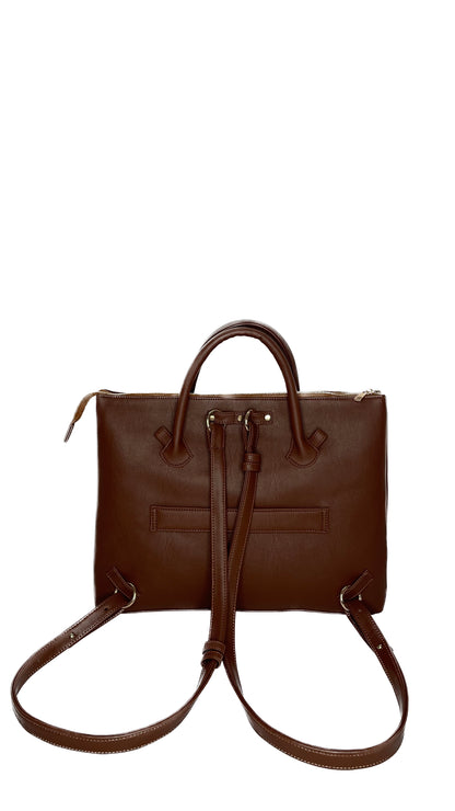 Bohomia Metropolitan Totepack (Light Brown) - 3 Way Carry Work Tote with Laptop Compartment + 8 Pockets