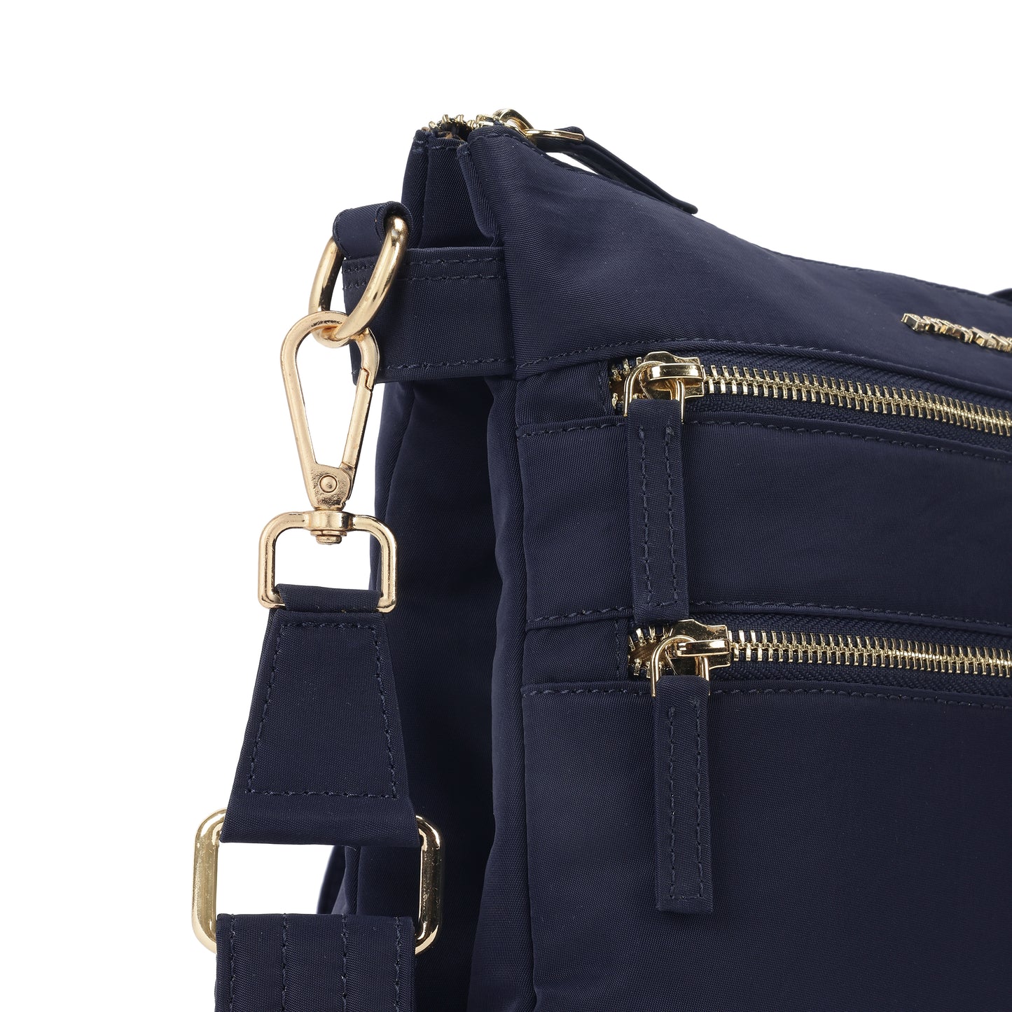 Tripper Crossbody/Sling Bag - Navy Blue (Gold Metal Zip) image 9