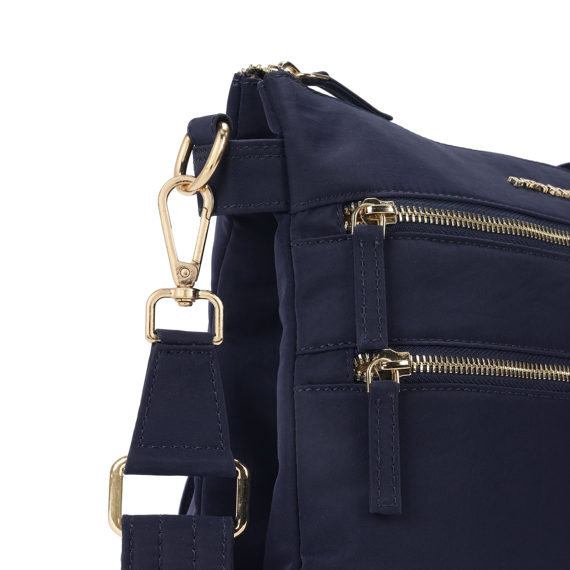 Tripper Crossbody/Sling Bag - Navy Blue (Gold Metal Zip) image 9