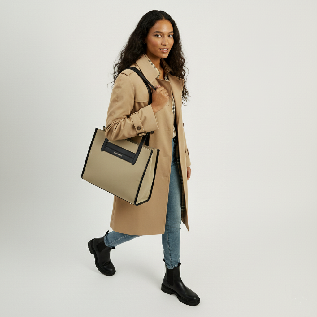 Bohomia All-Day Tote Sand (With Laptop Compartment)