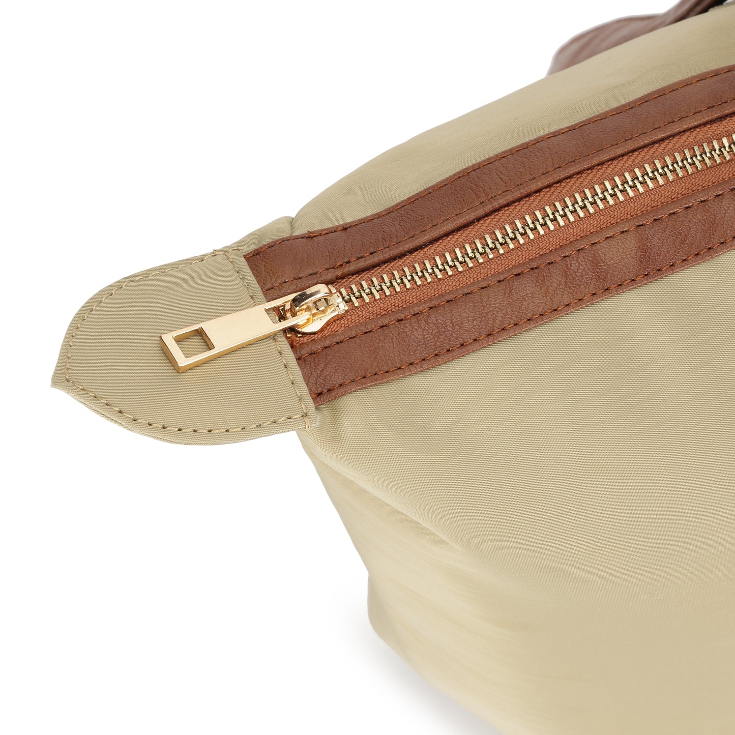 Cabin Tote Midi In Beige image 8
