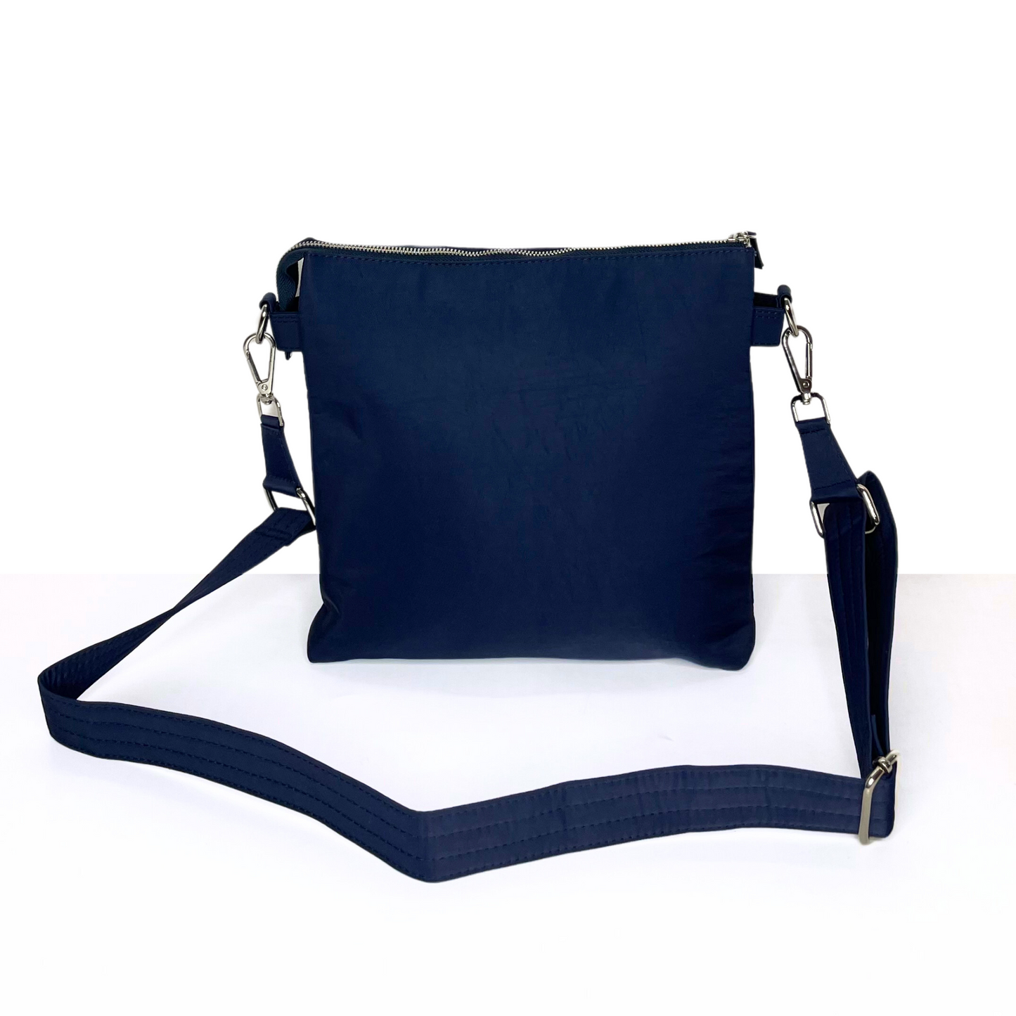 Tripper Crossbody/Sling Bag - Navy Blue (Silver Metal Zip)