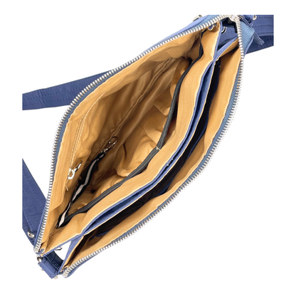 Tripper Crossbody/Sling Bag - Navy Blue (Silver Metal Zip)