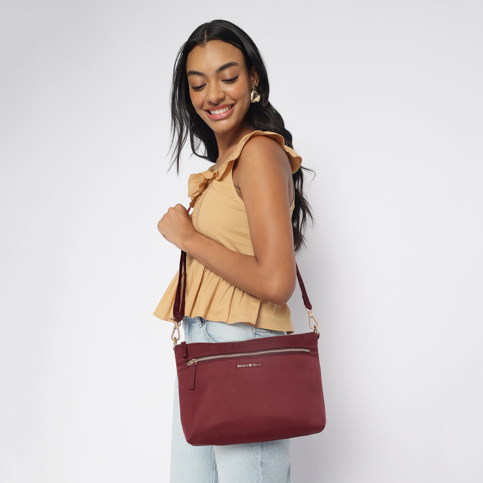 Be-Right-Back(BRB)- Burgundy : Crossbody/Sling Bag