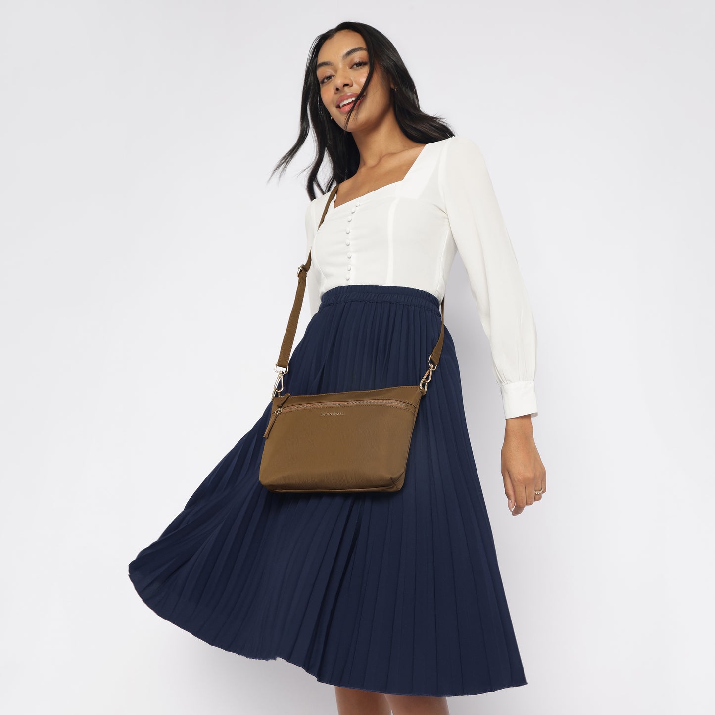 Be-Right-Back(BRB)- Khaki : Crossbody/Sling Bag
